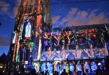 Illumination de la Cathédrale de Strasbourg 2016 (video HD) Illuminations de la Cathédrale de Strasbourg 2016, romani in strasbourg, la strasbourg