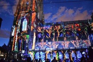Illuminations de la Cathédrale de Strasbourg 2016, romani in strasbourg, la strasbourg